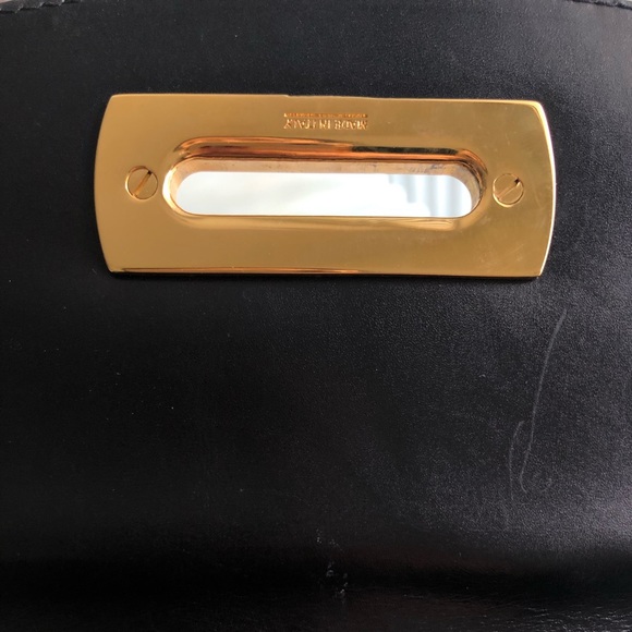 Authentic Salvatore Ferragamo Gancini Leather Bag, Black - Picture 9 of 14